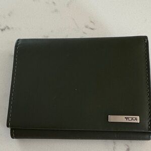 Tumi Hunter Green Leather Wallet